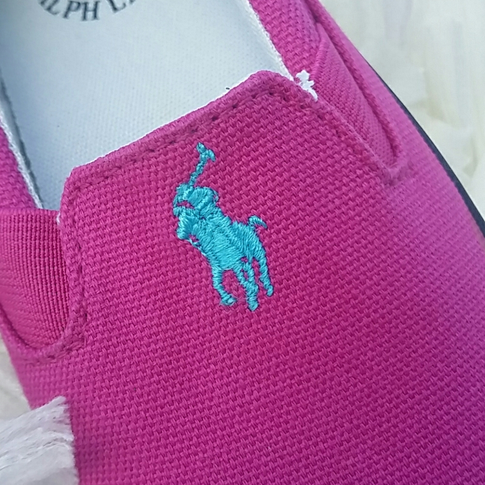 Polo Ralph Lauren Pink Slip-on Boat Shoes 10 ☀️⛵️ - Picture 4 of 6